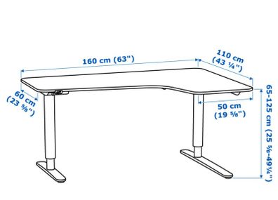 Ikea Bekant corner sit / stand desk