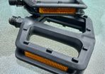 MTB ,Plastic flat peddles , black with reflectors