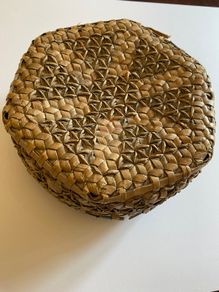 Edwardian woven needle basket/box