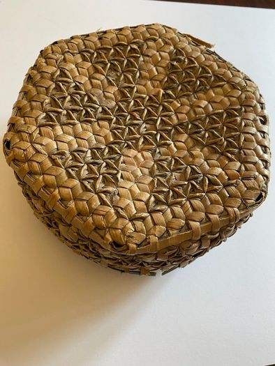 Edwardian woven needle basket/box