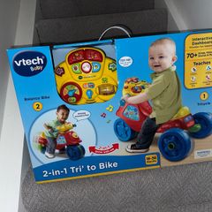 v tech ride on bike