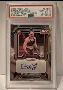 2023 Panini Prizm UFC Erin Blanchfield Auto RC Superstar Autograph PSA 10 Rookie