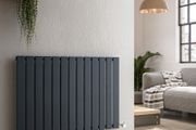1x Anthracite Horizontal Flat Designer Radiator 60cm/89cm Single Panel
