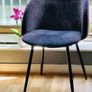 Retro Purple Velvet Desk Chair Image 3