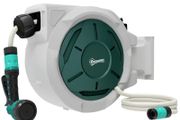 Wall-Mounted Garden Hose Reel 30 m x 13 mm Automatic Retractable Water Hose Reel gray