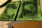 Set of 2 La Ceramica VBC Italy Grape Leaf Trinket Dish Numbered 9697/18 / 30.00 euro each or set of 2 for 50.00 euro