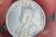 1936 1/4 silver rupee