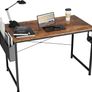 FREE EXPRESS SHIPPING Writing Computer Desk, Office Work Desk for student and worker, Laptop Table with Storage Bag and Headphone Hook,Modern Simple Style Desks for Bedroom, Home Image 2