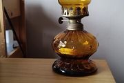 Vintage amber oil lamp