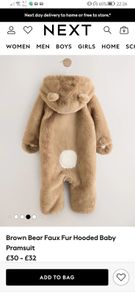 NEXT Baby Pram Suit - (6-9month) -Brand new