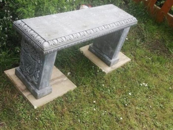 garden bench concrete Liverpool bench very heavy