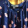 Ladies Navy blue floral blouse Size 20 includes post Image 2