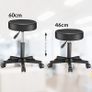 Set of 2 Rolling Stools Height Adjustable with Wheels 46 - 60 cm Seat Height 10 cm Padding Image 3