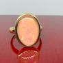 Opal Stunning Terra Opalis Gold Plated Silver Ring Padparadscha Glow Image 8