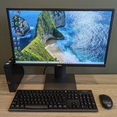 Micro PC - Dell Optiplex Windows 11 PC Intel i5 CPU Office Pro 24 16GB RAM 24" LCD Wifi & Bluetooth