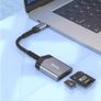 Hoco UA25 2-in-1 Type-C Card Reader Metal Grey Image 3