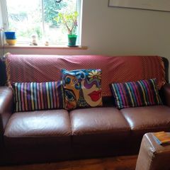 Leather sofa three seater Price reduction