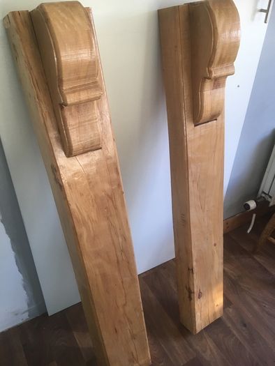 Spalted beech Mantle supports