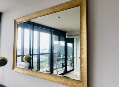 Mirror (large gold frame)