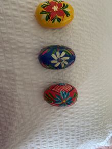 Handpainted Wooden Ovoids
