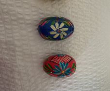 Handpainted Wooden Ovoids