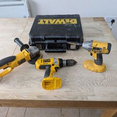 DeWalt Combi Drill Impact driver ,Grinder all 18 volt old style