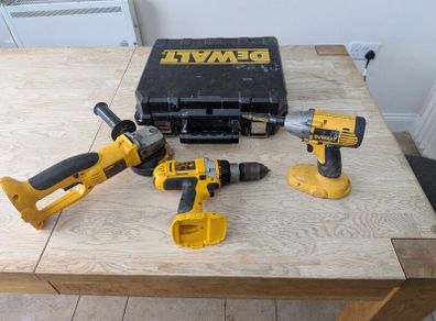 DeWalt Combi Drill Impact driver ,Grinder all 18 volt old style