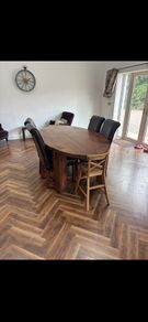Oval kitchen table and 6 chairs