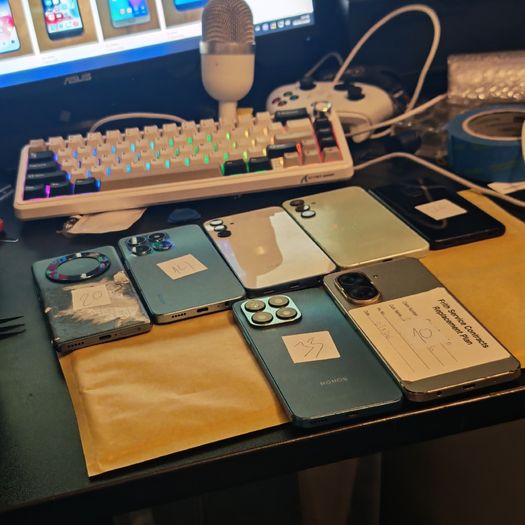 Job Lot 7x Modern Android Phones - Samsung / Honor / Redmi - Spares & Repairs