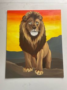 Lion Original Acrylic Painting