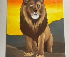 Lion Original Acrylic Painting
