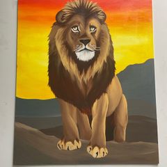 Lion Original Acrylic Painting