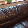3 seater leather sofa + 2x armchairs Image 4