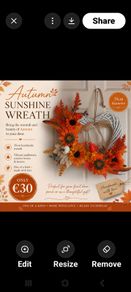 35cm Autumnal door wreath