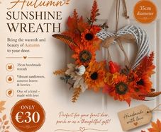 35cm Autumnal door wreath