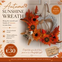 35cm Autumnal door wreath