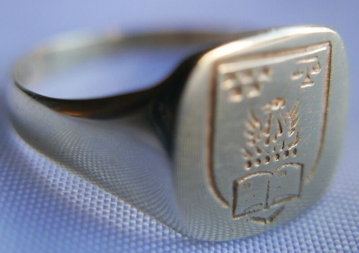 Vintage 9Ct Yellow Gold 375 Men's Clan Signet Crest Ring 2,52g size T