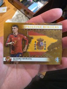 2023 Topps Pristine Euro 2024 Alvaro Morata Pristine Borders Gold /50