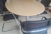 executive board room table with 6