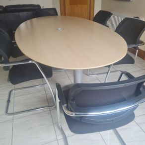 executive board room table with 6