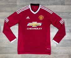 Adidas Manchester United 2015 Long Sleeve Home Jersey Shirt Mens Small