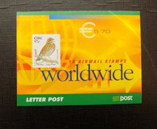 Ireland 2002.Worldwide.Definitive Stamps in Booklet.Song Thrush.10 x 57c.MNH..Complete