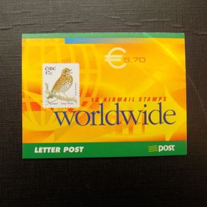 Ireland 2002.Worldwide.Definitive Stamps in Booklet.Song Thrush.10 x 57c.MNH..Complete