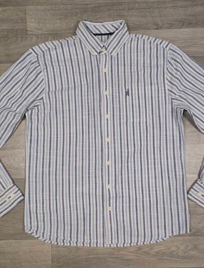 Johnnie O Button Down Striped Shirt Mens Medium