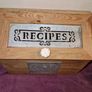 Vintage hand made wooden Recipes box Image 3