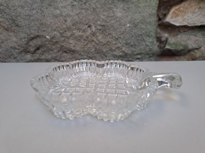 1970s crystal shamrock trinket dish