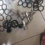 Mixed Bundle  Of  Black & Silvet Metal  Curtain  Rings. Size. Image 7
