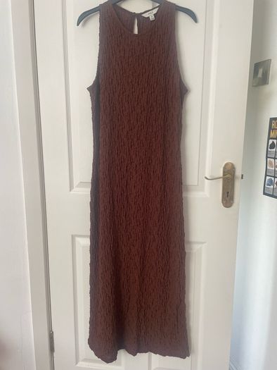 M&S Brown Stretch Dress Size 14