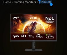 27" AOC gaming monitor 180Hz (Q27G4XD)