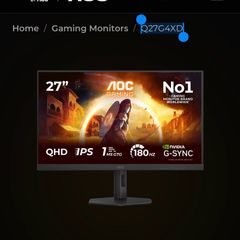 27" AOC gaming monitor 180Hz (Q27G4XD)